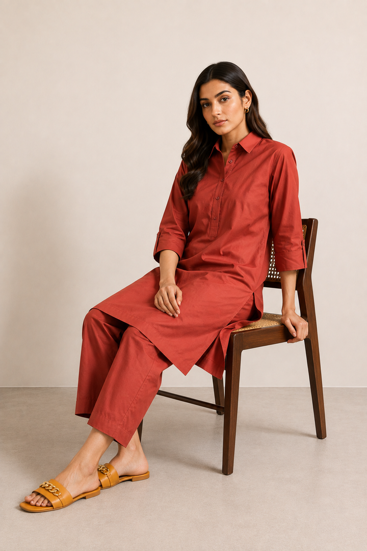 RUST CAMBRIC CO-ORD SET - 02