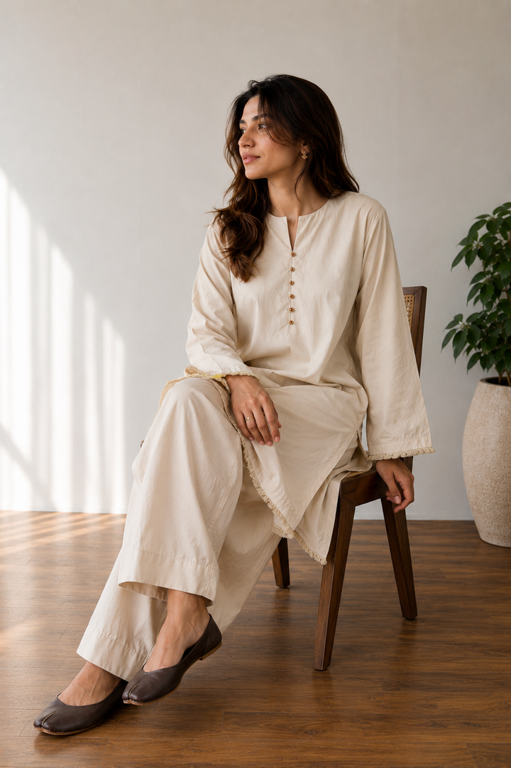Beige Ease Co-Ord Set