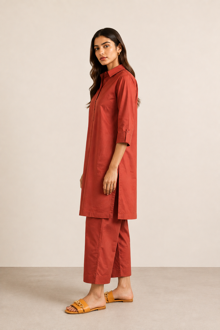 RUST CAMBRIC CO-ORD SET - 02
