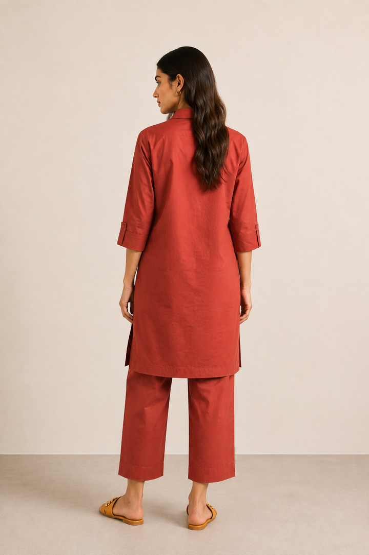 RUST CAMBRIC CO-ORD SET - 02