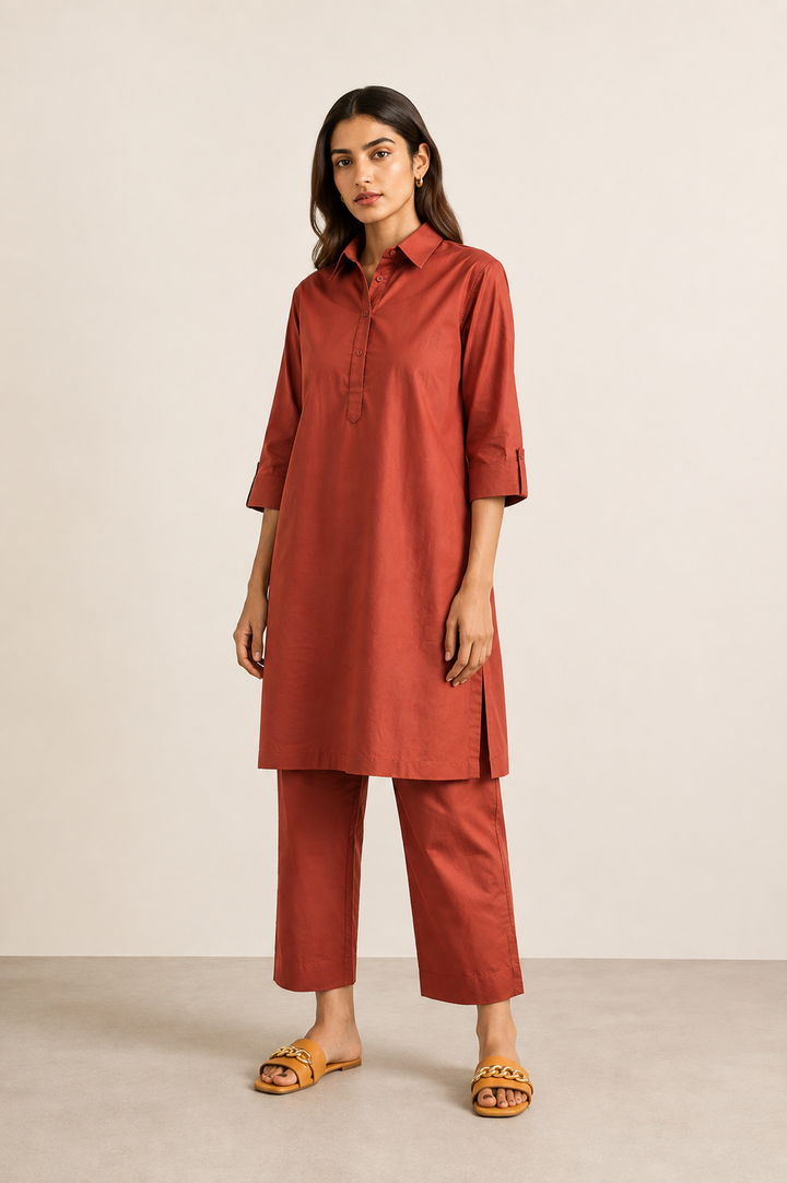 RUST CAMBRIC CO-ORD SET - 02