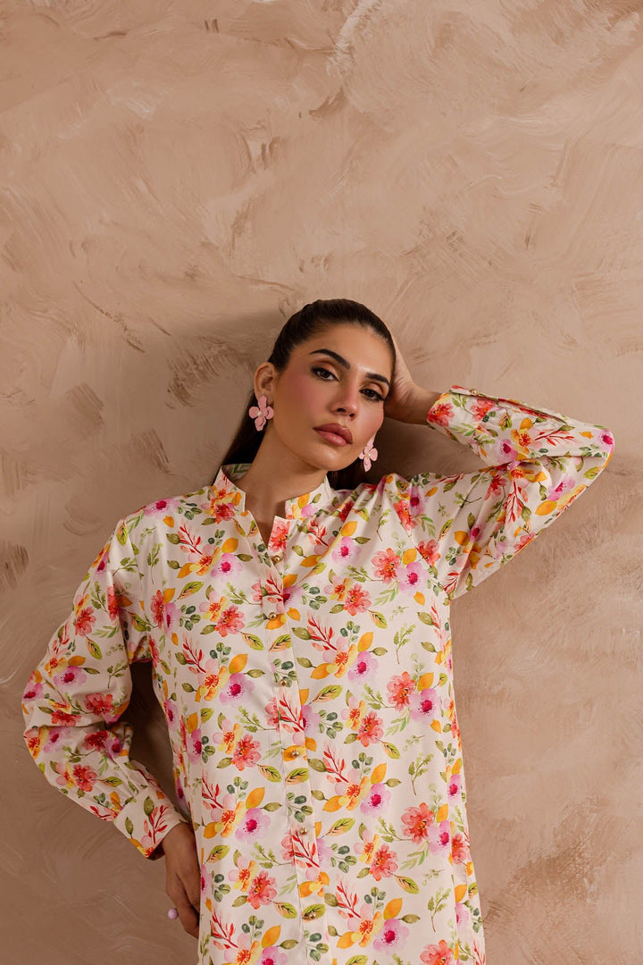 Floral Printed dress - 02 - Peach Republic
