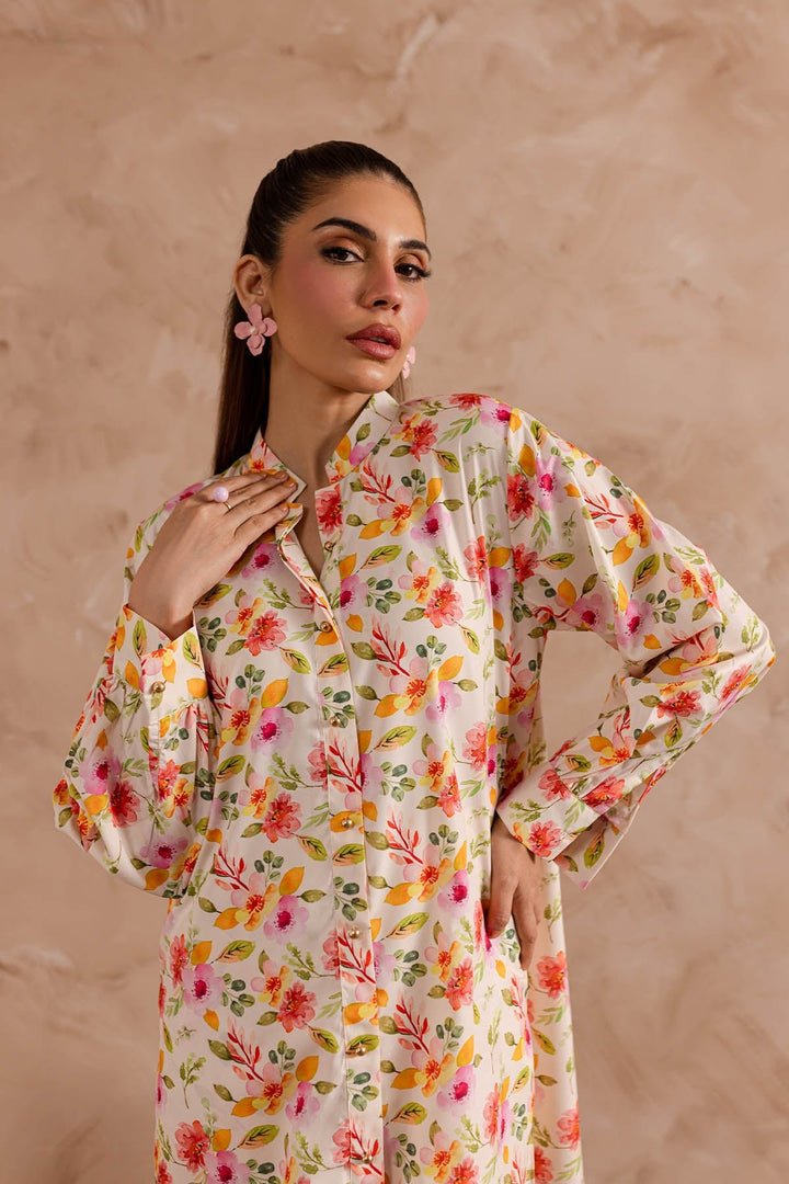 Floral Printed dress - 02 - Peach Republic
