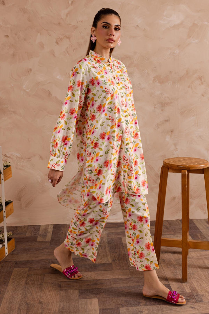 Floral Printed dress - 02 - Peach Republic