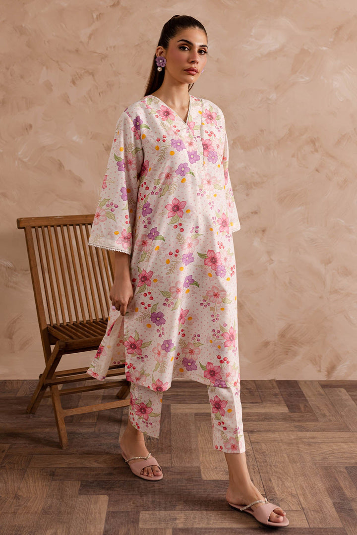 Floral Printed dress - 03 - Peach Republic