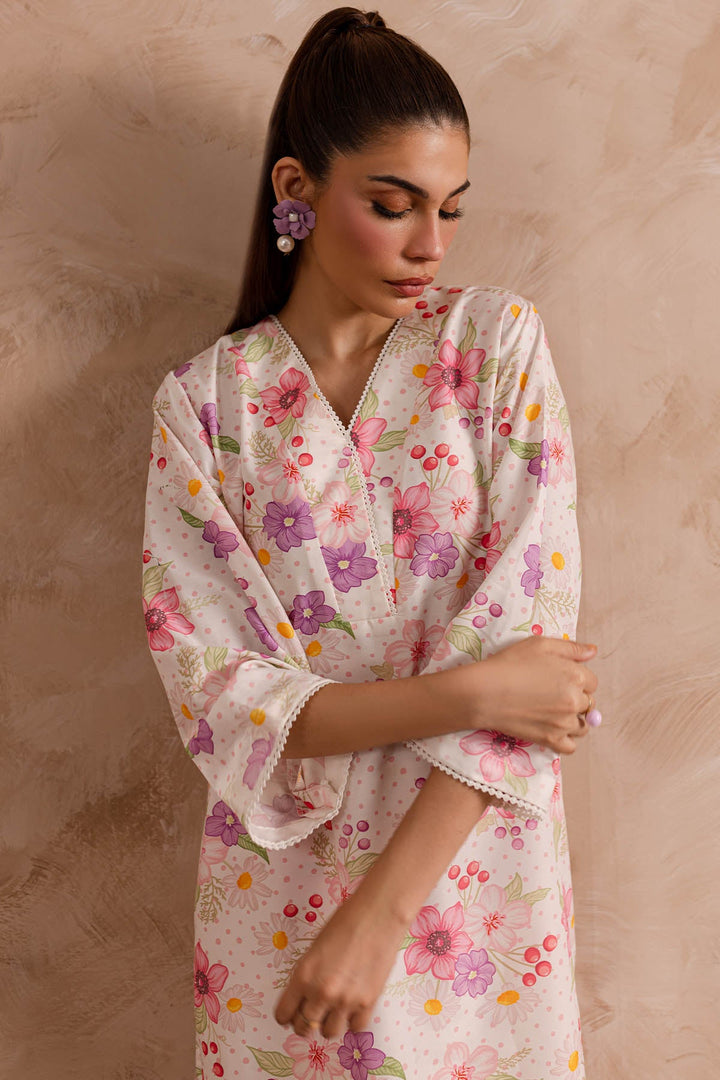 Floral Printed dress - 03 - Peach Republic
