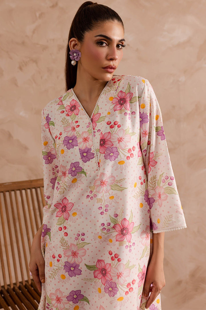 Floral Printed dress - 03 - Peach Republic