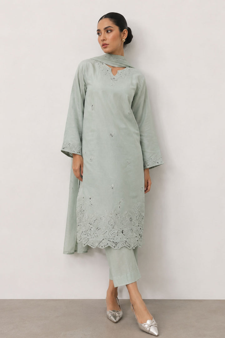 Mint Whisper Embroidered 3-Piece Set