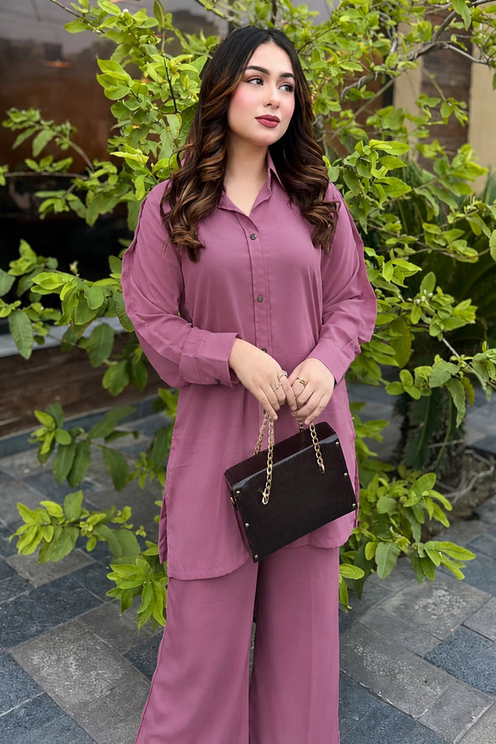 Blush Pink Button-Down Co Ord Set