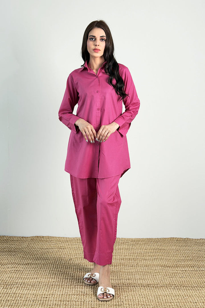 Hot Pink Cambric Co Ord Set