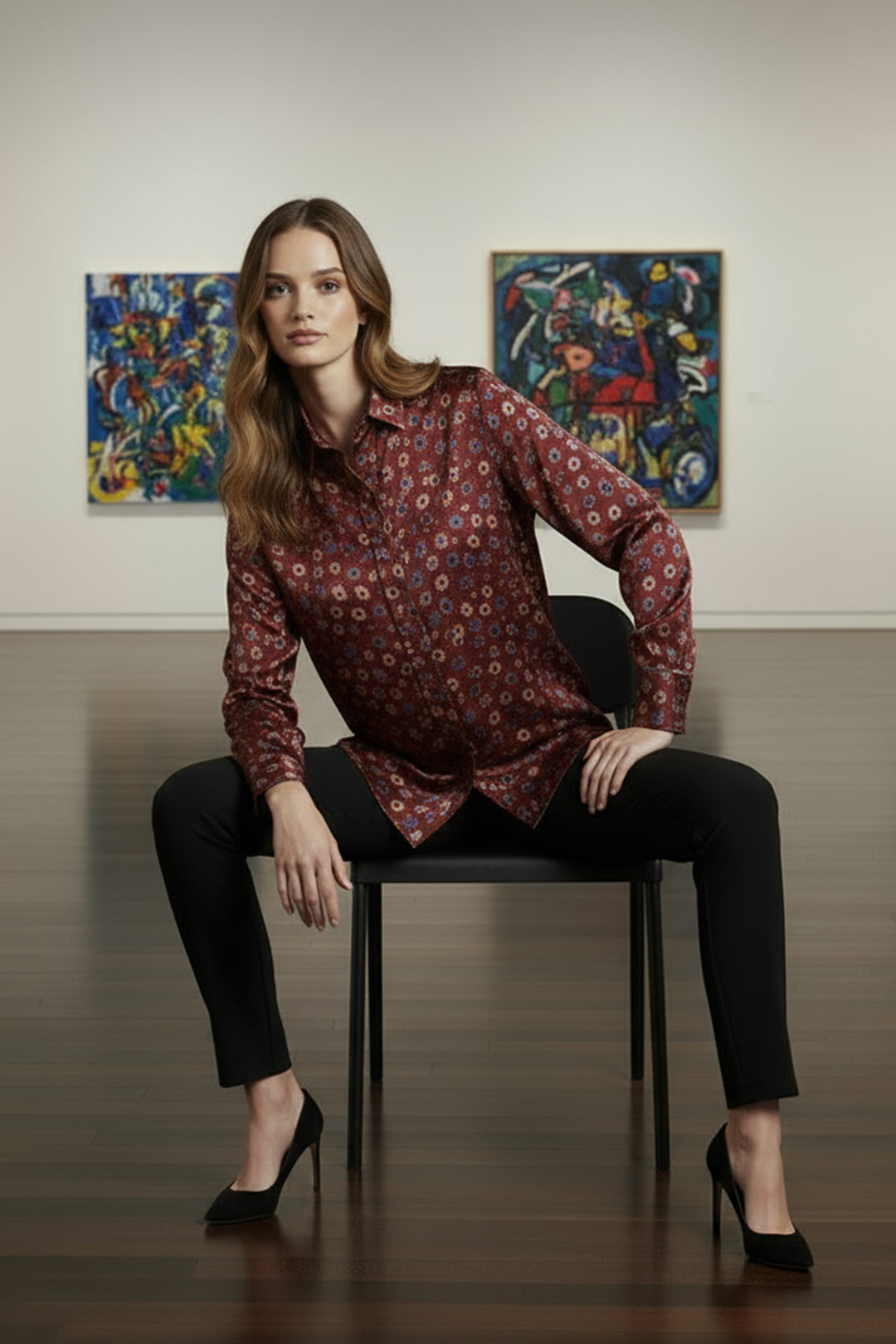 Printed Silk Top - 08