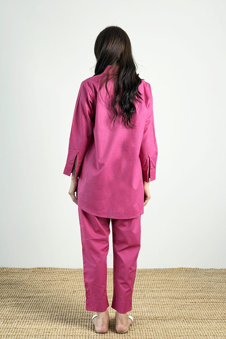Hot Pink Cambric Co Ord Set