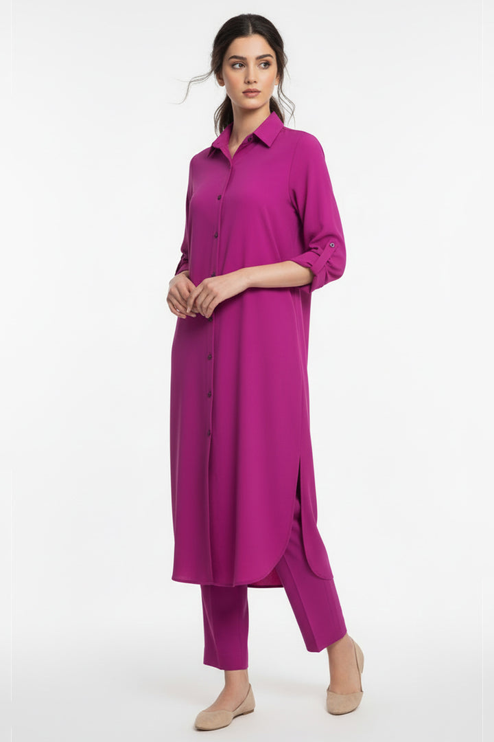 Hot pink Button-Down Dress