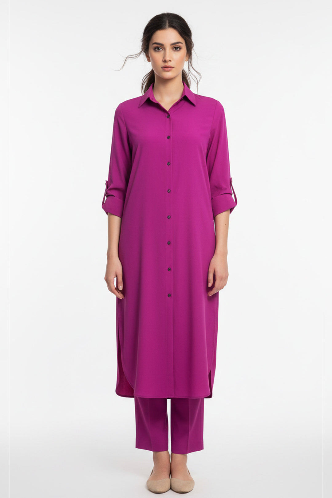 Hot pink Button-Down Dress