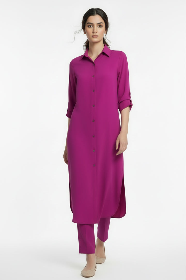 Hot pink Button-Down Dress