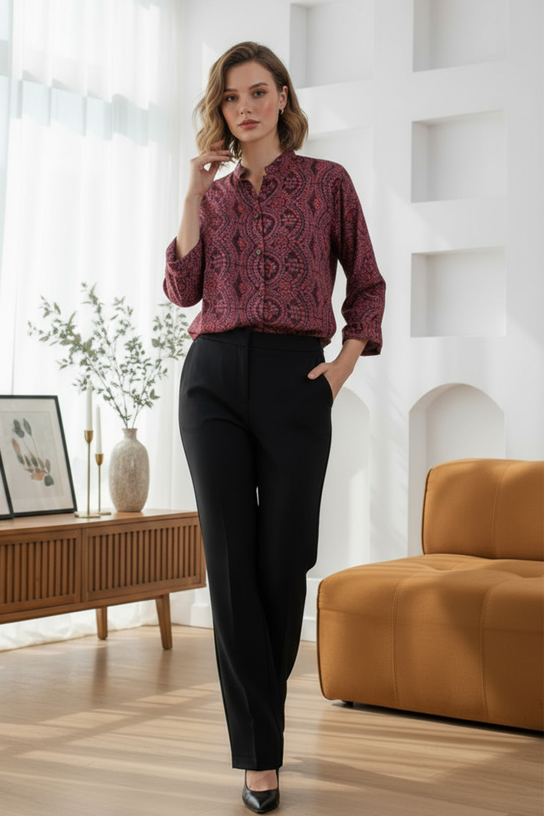 Printed Silk Top - 06