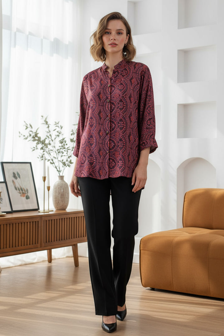 Printed Silk Top - 06