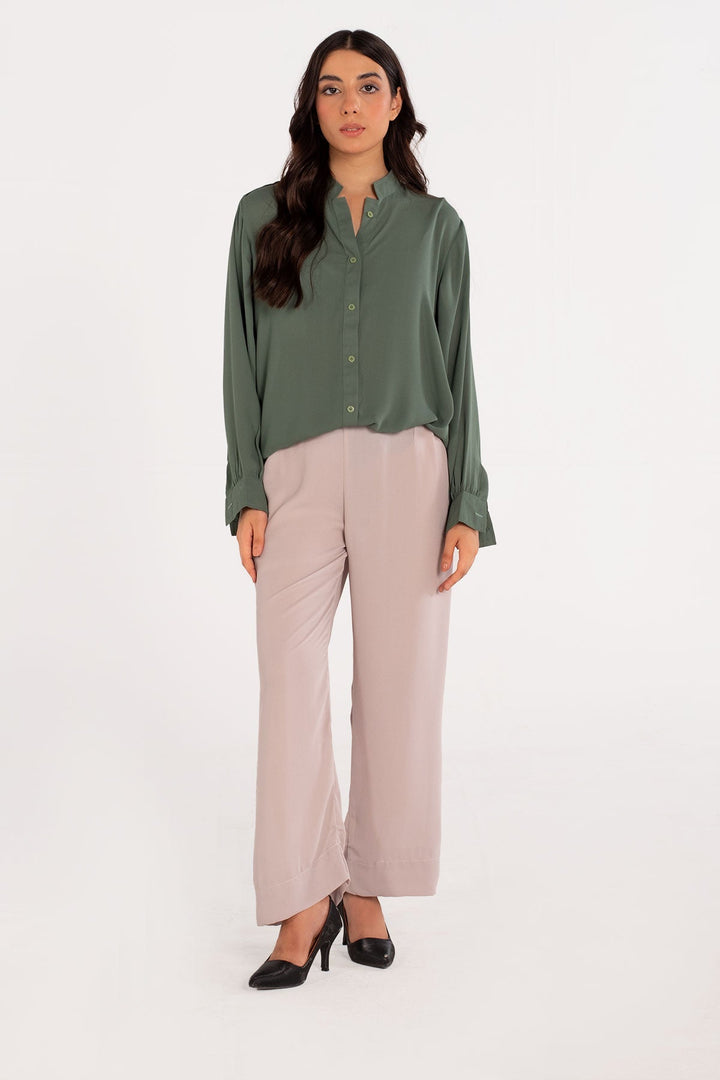 Island Green Crepe Tunic - Peach Republic