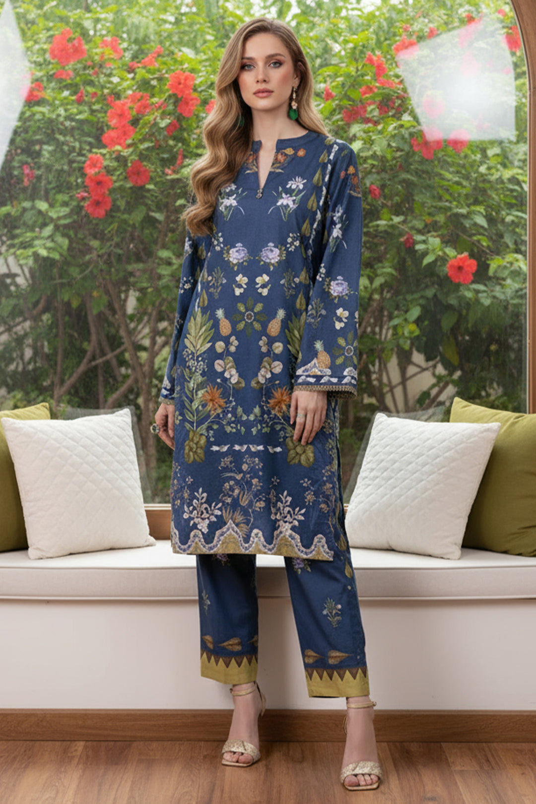 2 Piece Printed  Suit - 56
