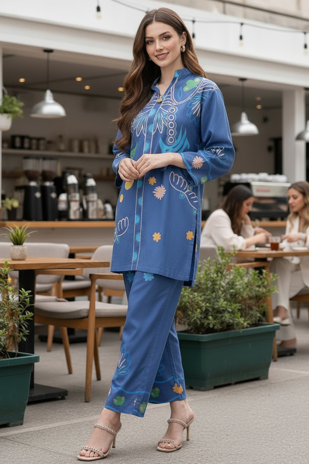 2 Piece Printed  Suit - 68