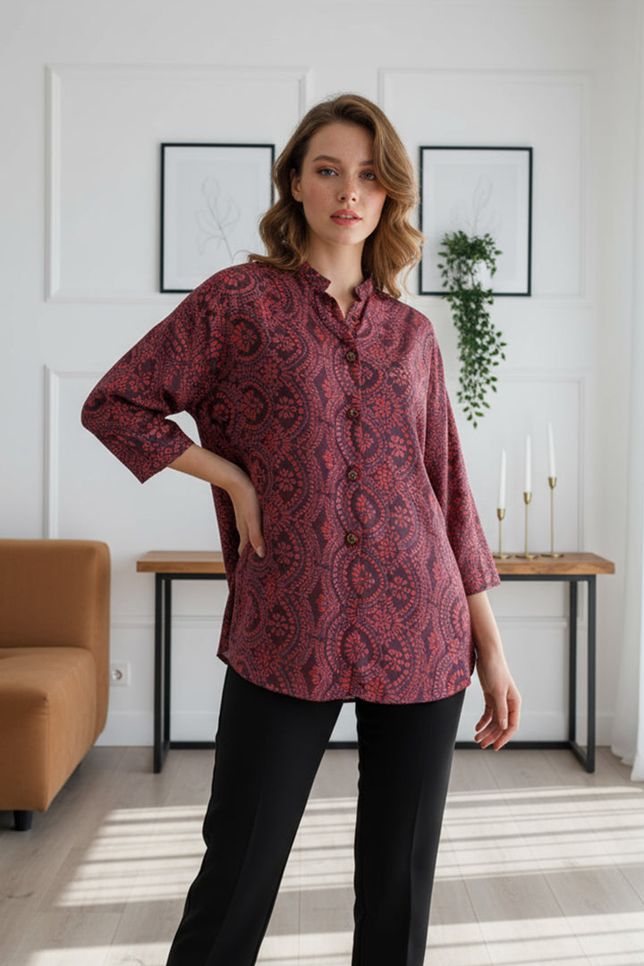 Printed Silk Top - 06