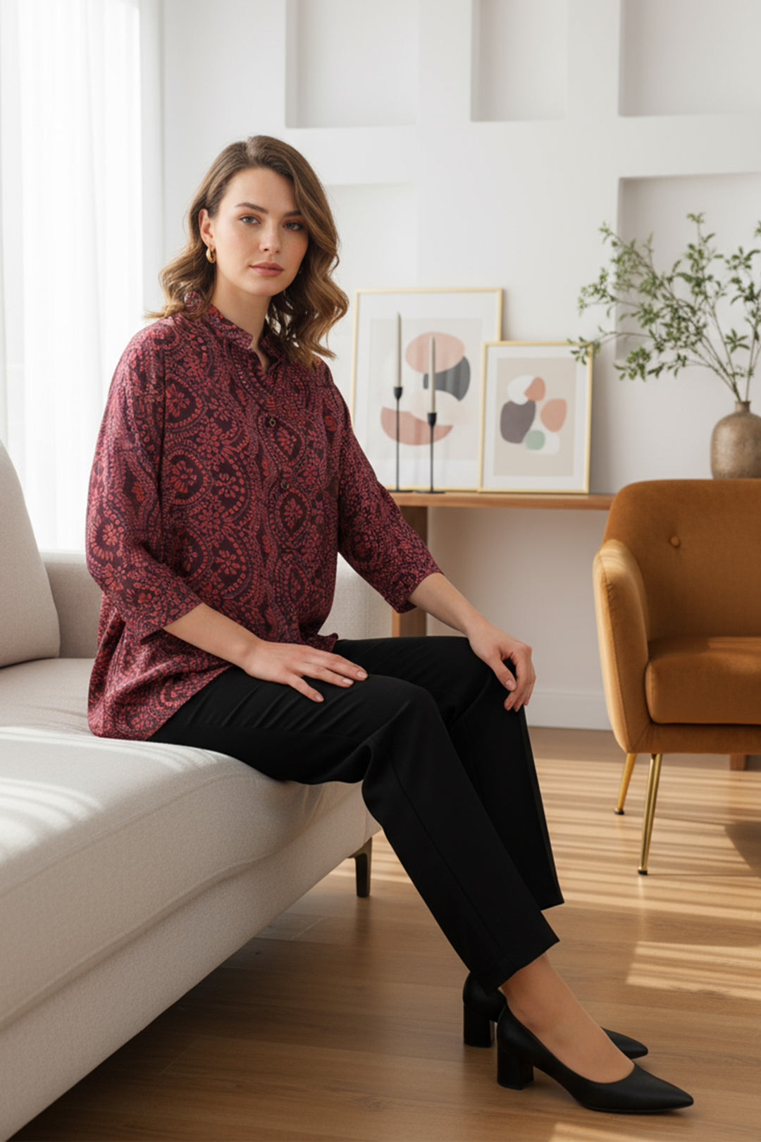 Printed Silk Top - 06