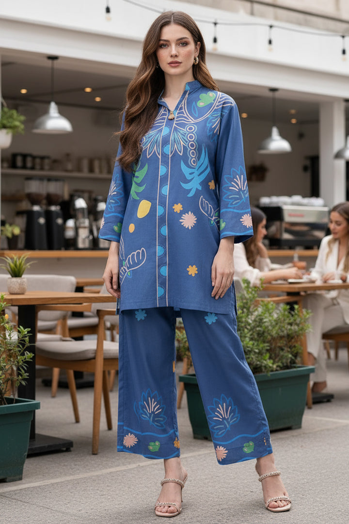 2 Piece Printed  Suit - 68
