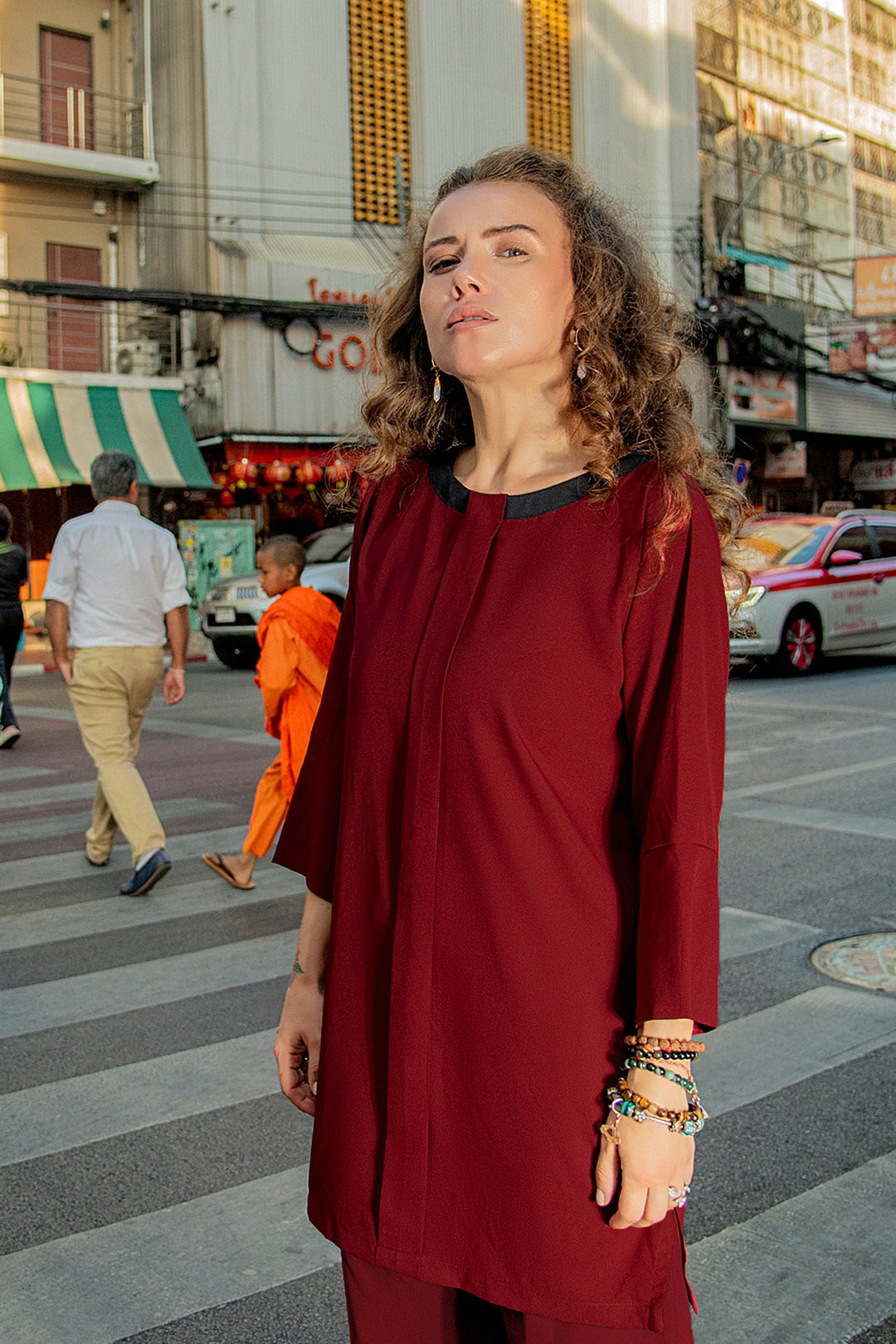 Maroon Co Ord Set 020 - Peach Republic