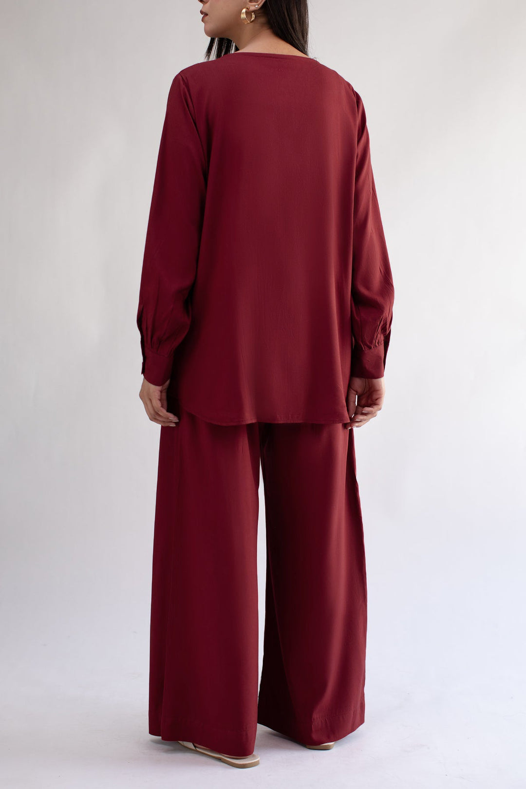 Maroon Co Ord Set - 12 - Peach Republic