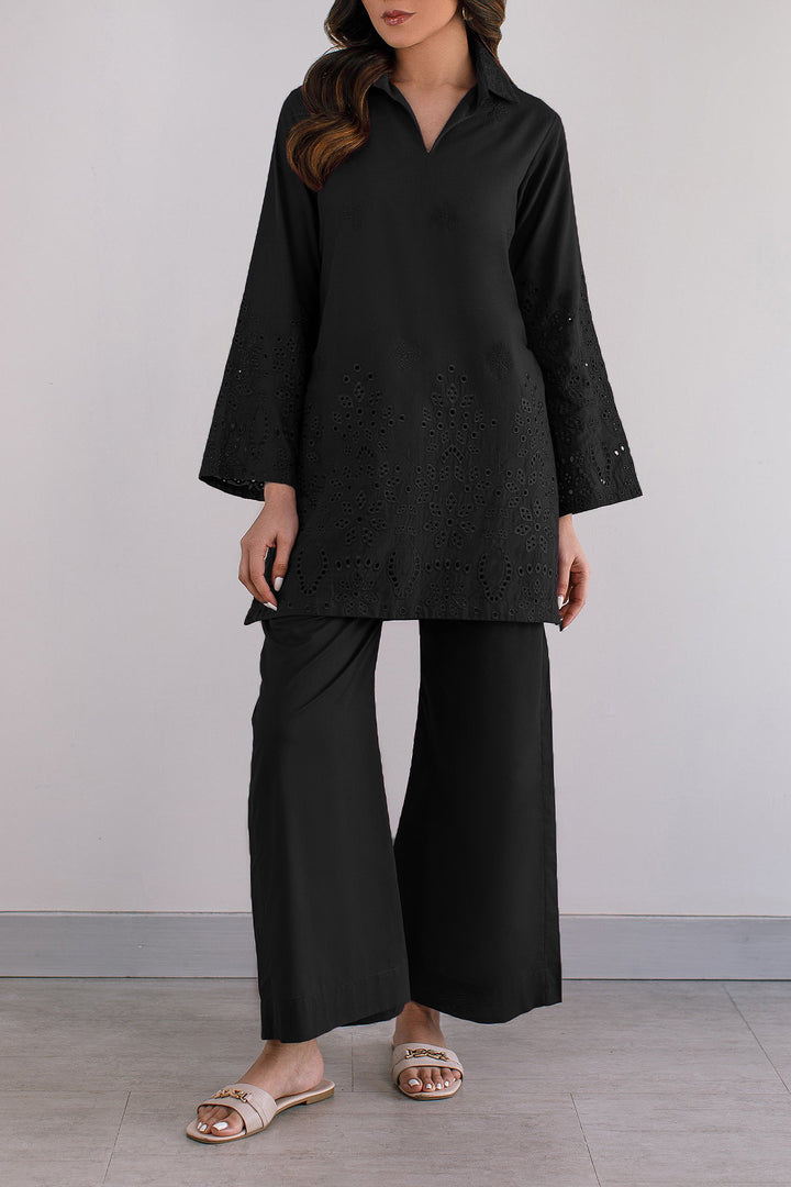BlackSchiffli Co Ord Set - 010