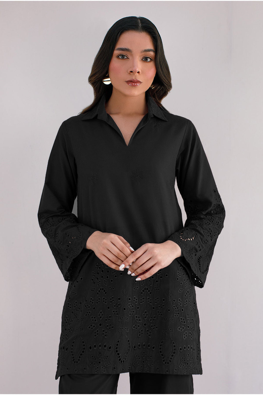 BlackSchiffli Co Ord Set - 010