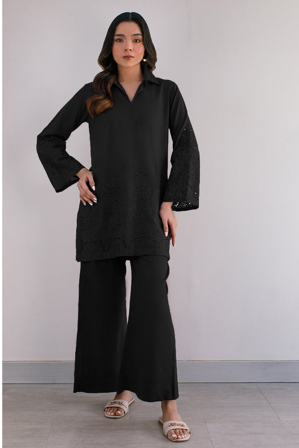 BlackSchiffli Co Ord Set - 010