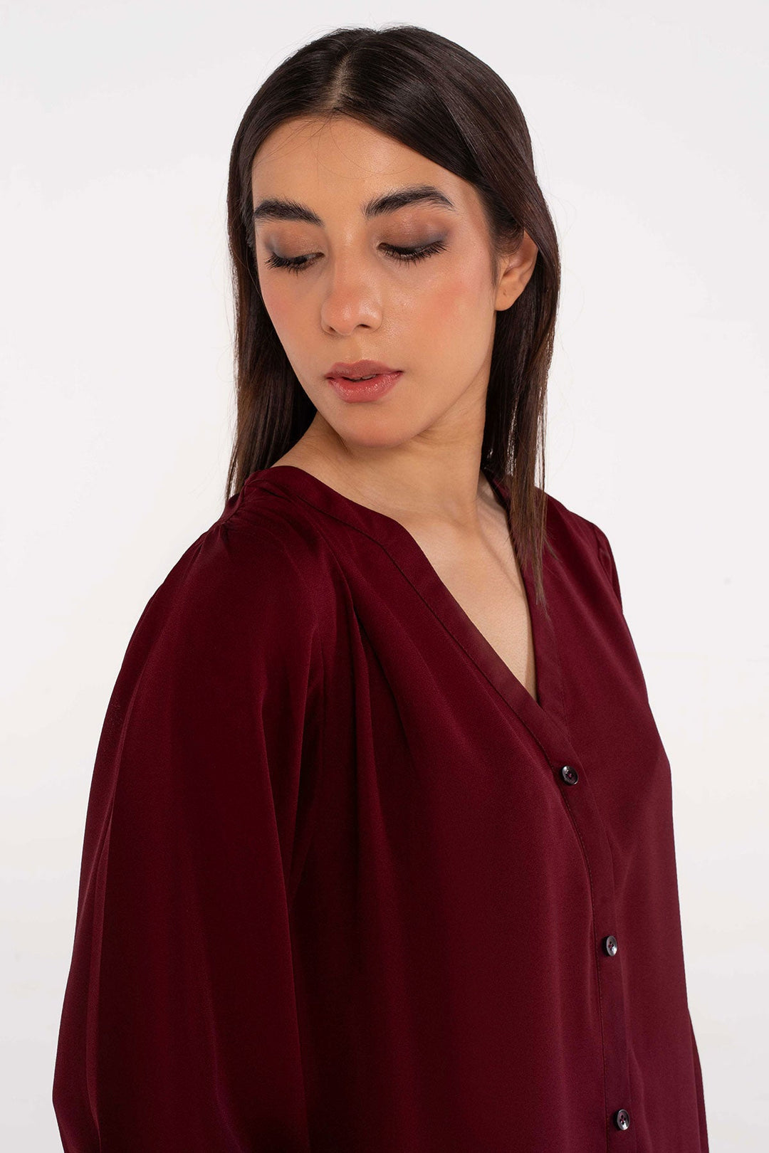 Maroon Grip Top - 01 - Peach Republic