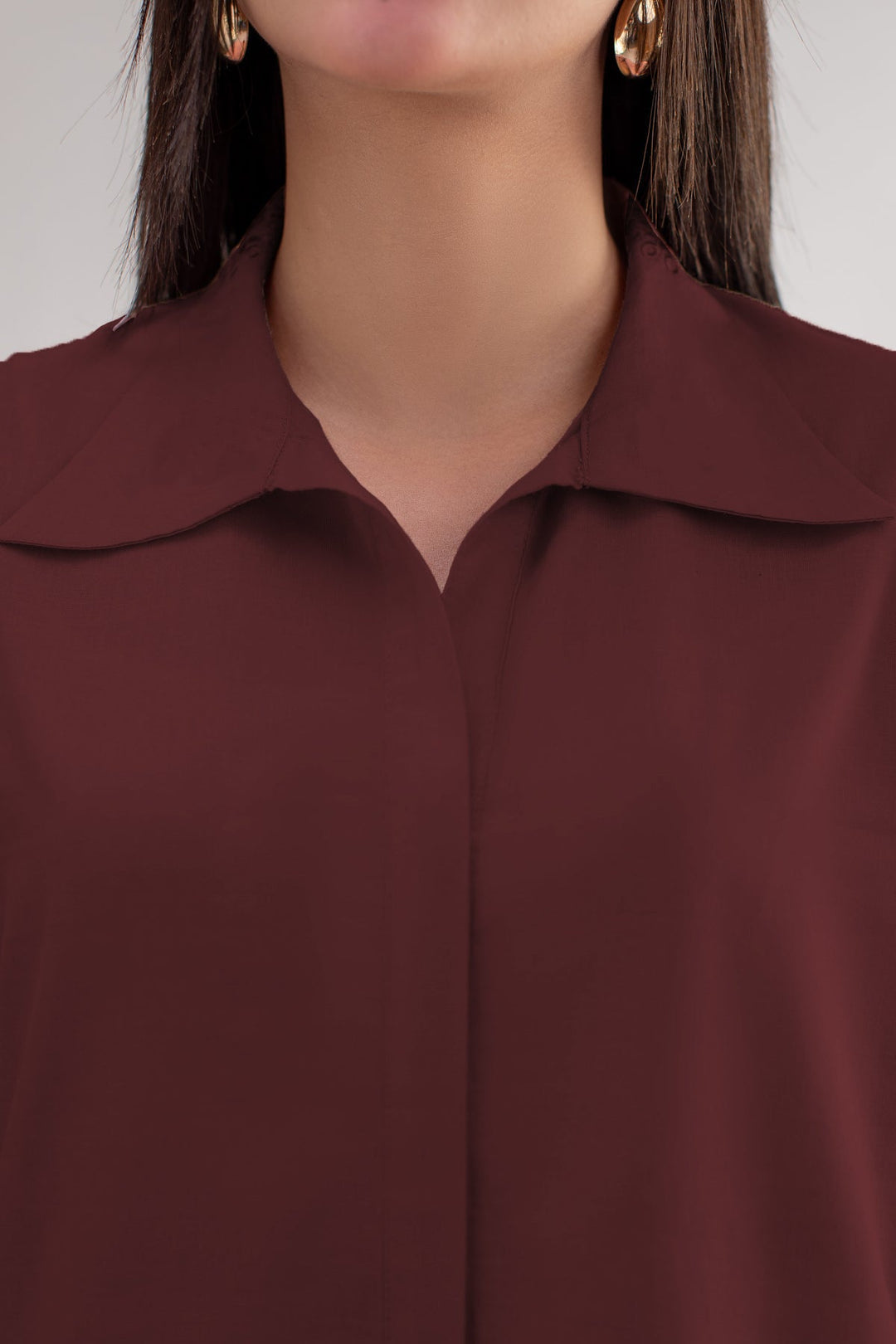 Maroon Schiffli Co Ord Set - 01 - Peach Republic