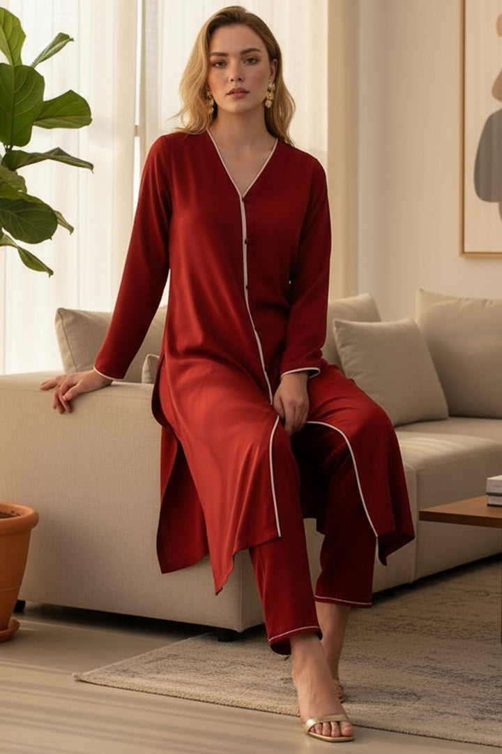 Maroon Suit - 022 - Peach Republic