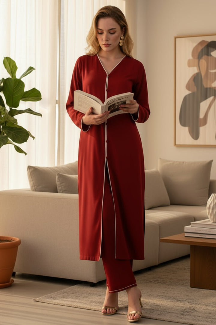 Maroon Suit - 022 - Peach Republic