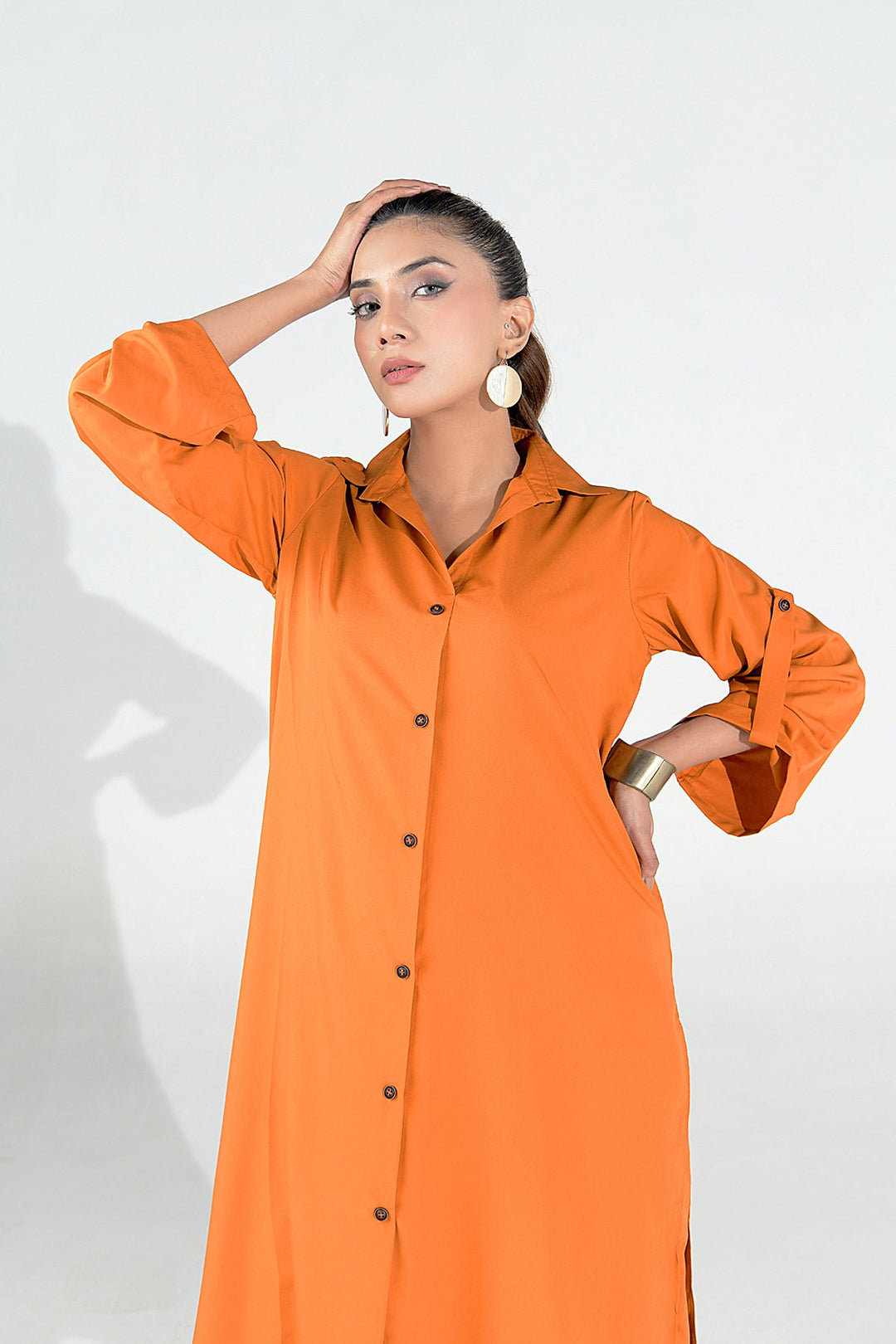 Mustard Buttoned Dress