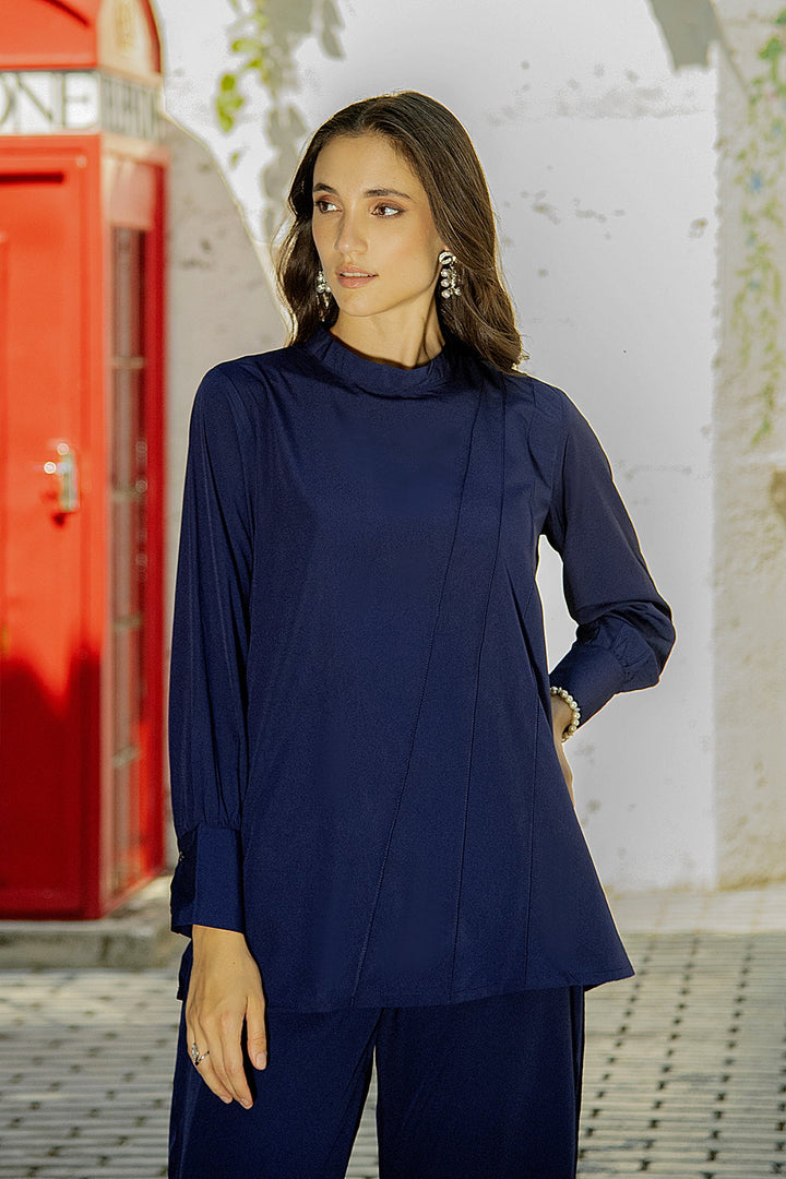 Navy Blue Co Ord Set - 01 - Peach Republic