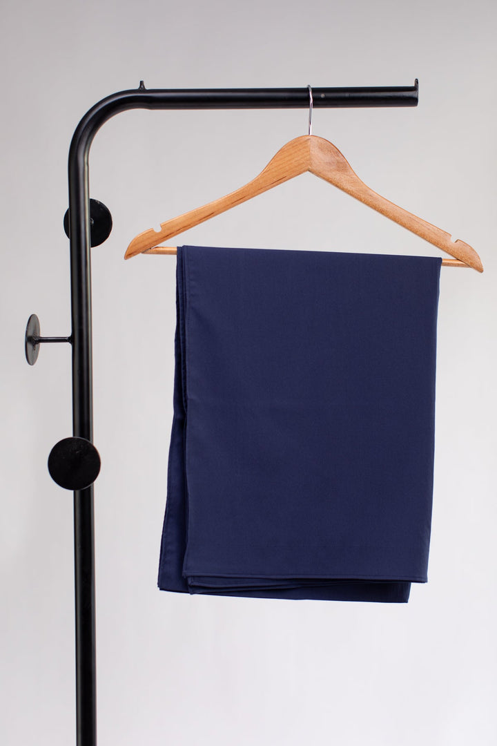 Navy Blue Plain Scarf - Peach Republic