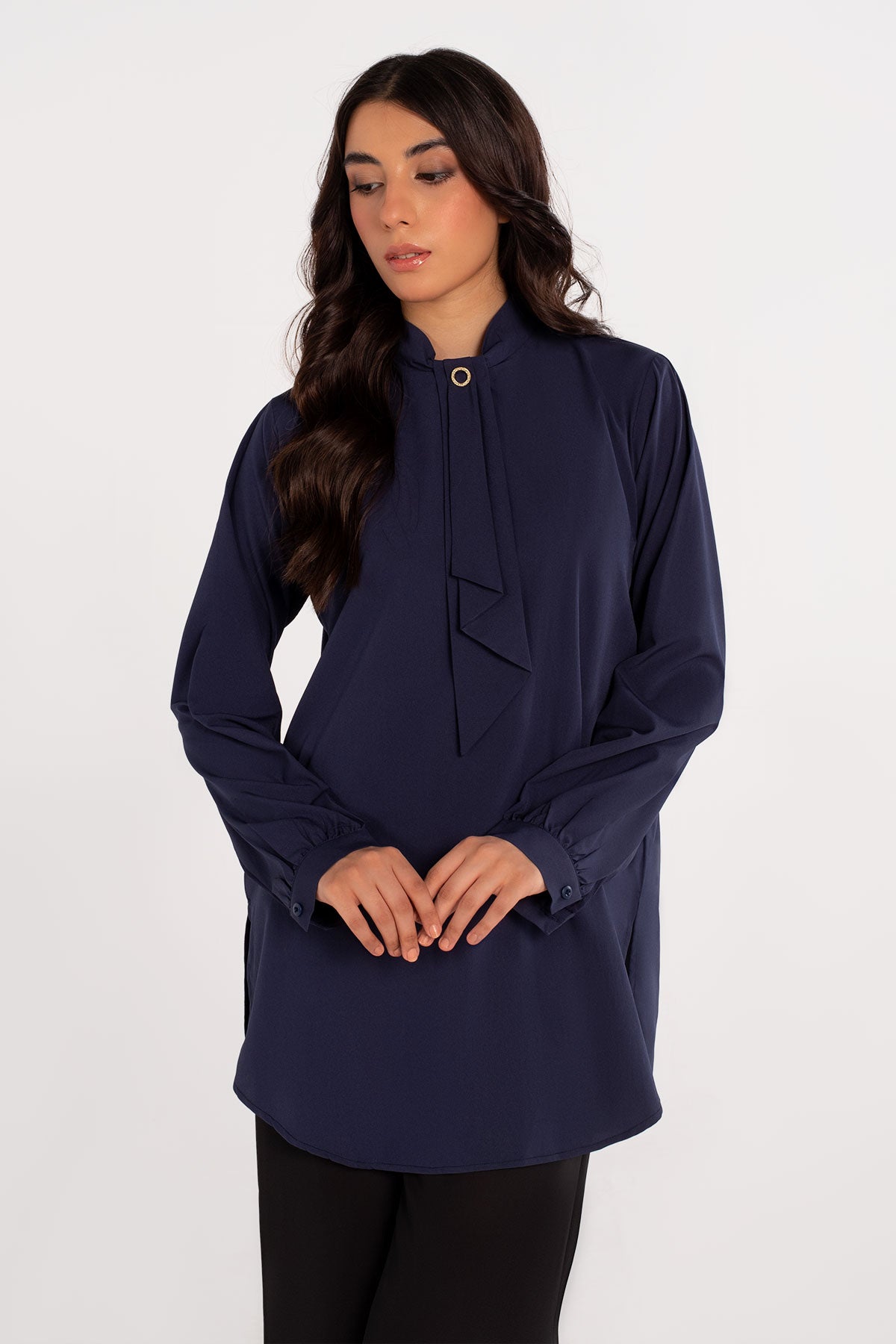 Navy Blue Top - Peach Republic