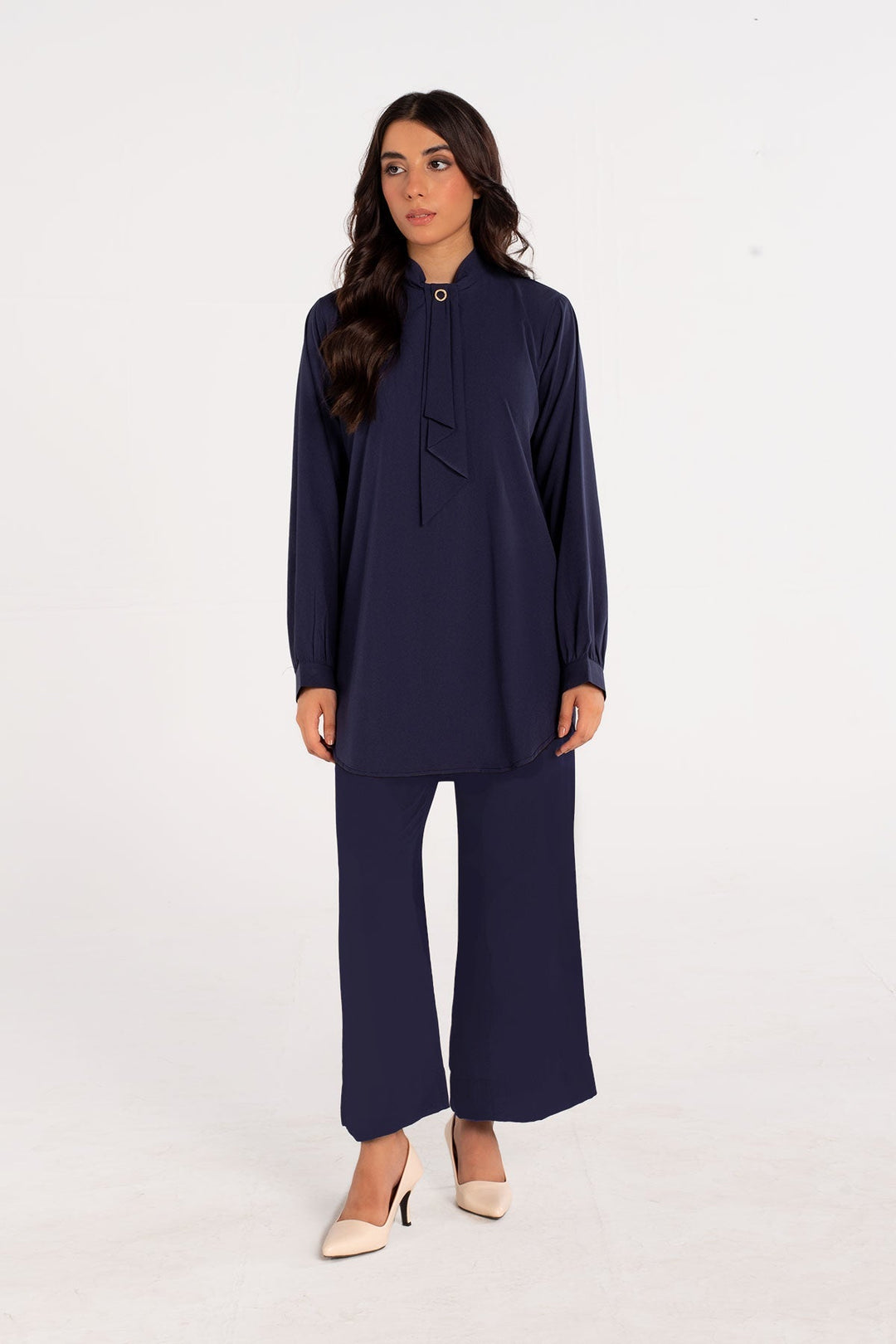 Navy Blue Tunic - Peach Republic