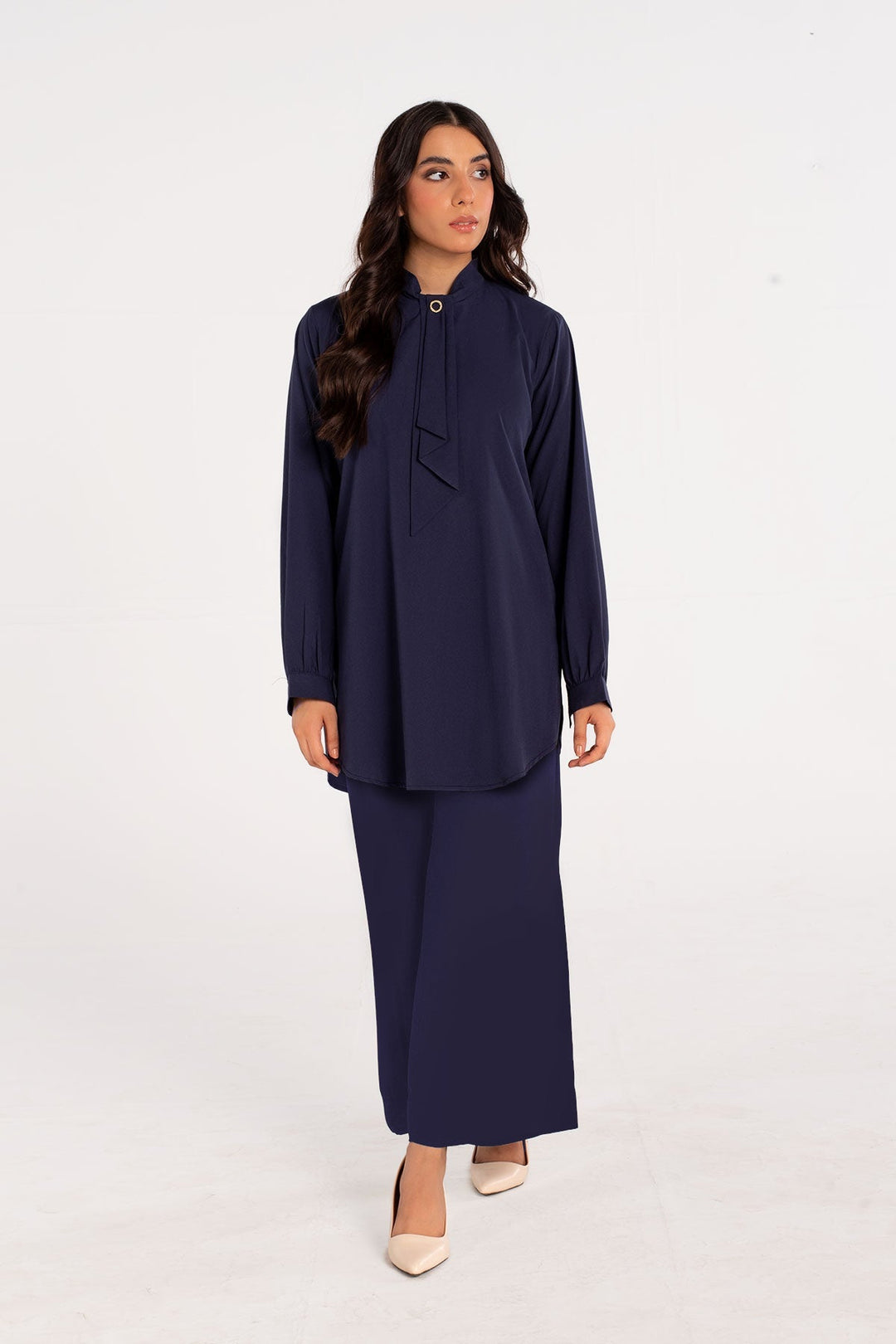 Navy Blue Tunic - Peach Republic