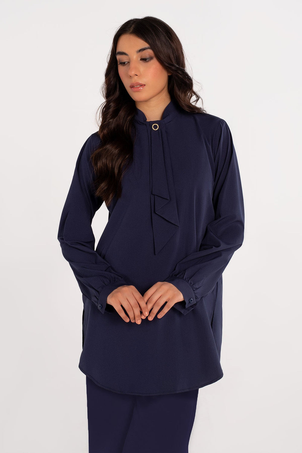 Navy Blue Tunic - Peach Republic