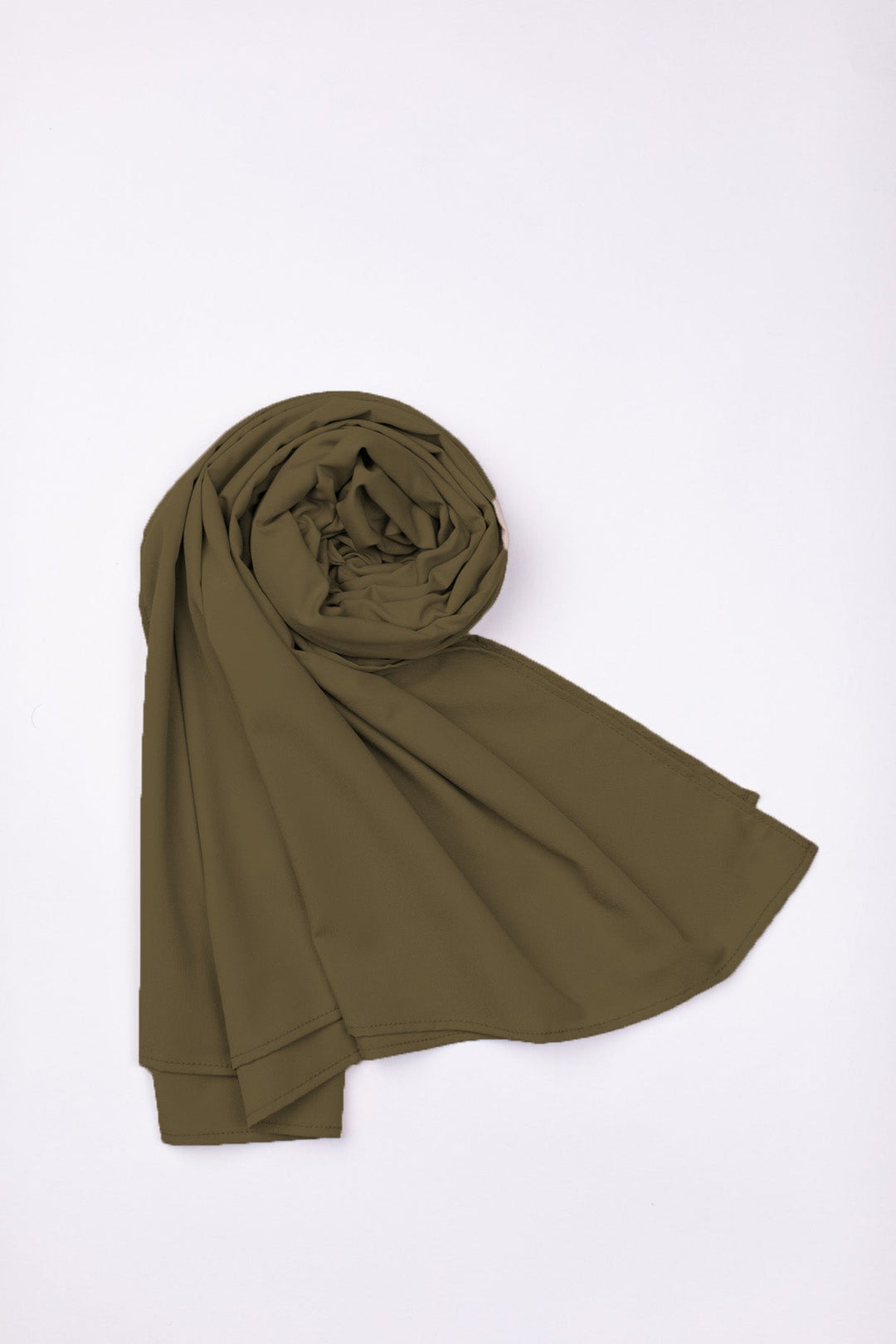 Olive Green Plain Scarf - Peach Republic