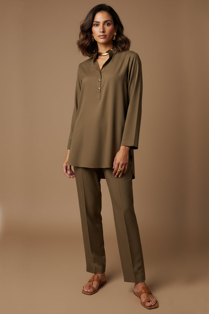 Olive Brown Studded Co ord Set