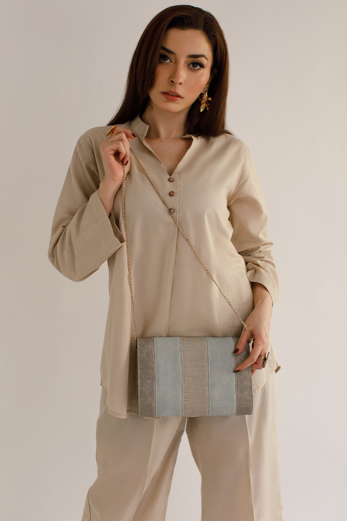 Pastel Beige Cambric Tunic - Peach Republic