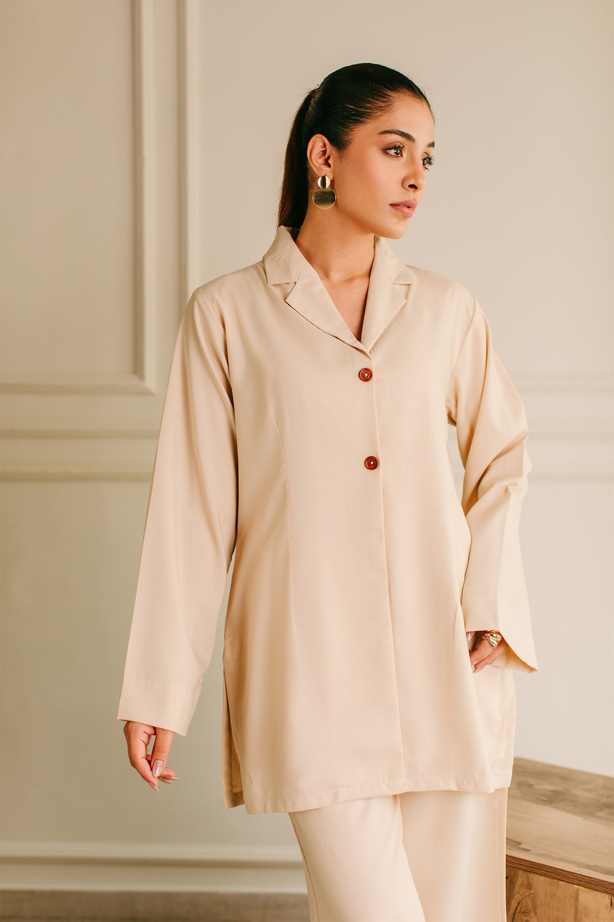 Pastel Beige Tunic - Peach Republic