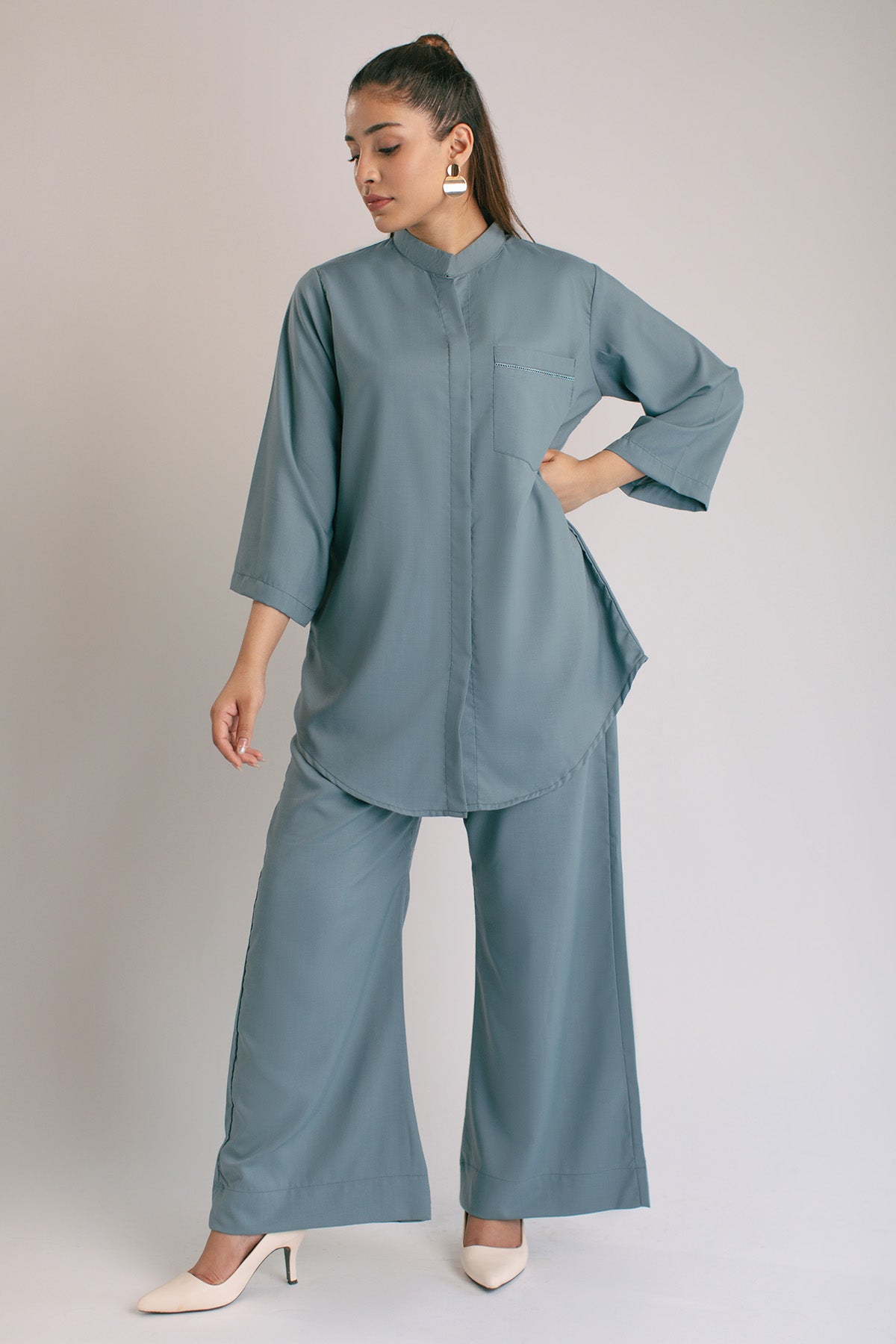 Pastel Blue Tunic - Peach Republic