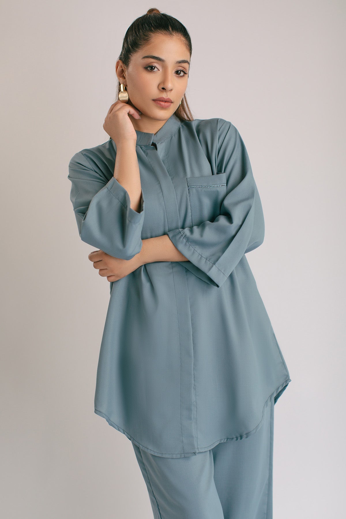 Pastel Blue Tunic - Peach Republic