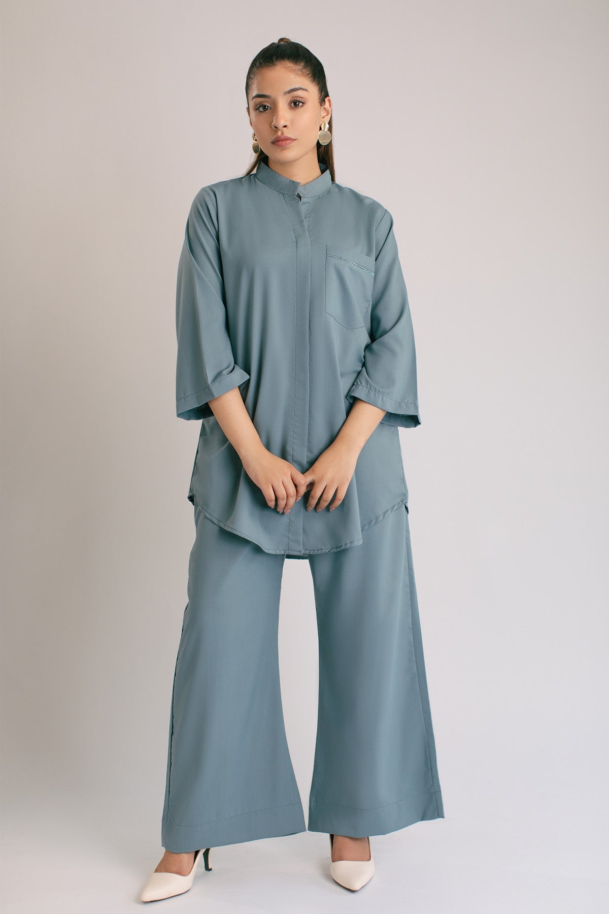 Pastel Blue Tunic - Peach Republic